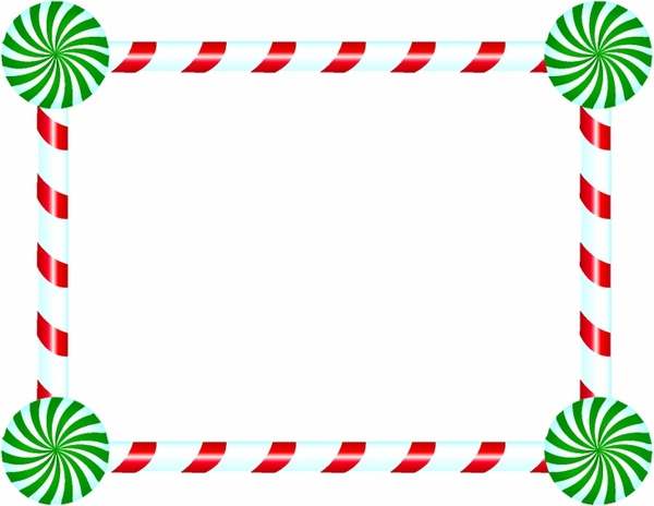600x464 Candy Cane And Peppermint Frame Free Vector In Adobe Illustrator