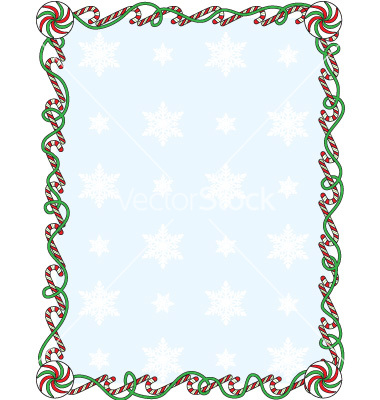 380x400 Candy Cane Border Clip Art