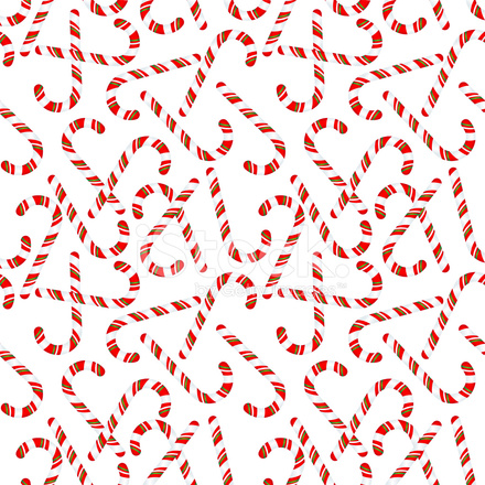440x440 Candy Canes Seamless Pattern Stock Vector