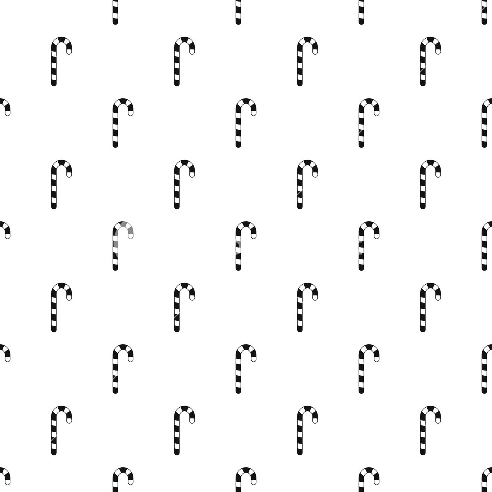 1000x1000 Candy Cane Pattern Seamless In Simple Style Vector Illustration