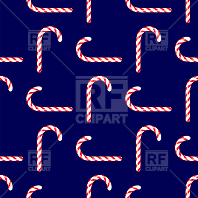 400x400 Candy Cane Seamless Pattern On Blue Vector Image Of Backgrounds