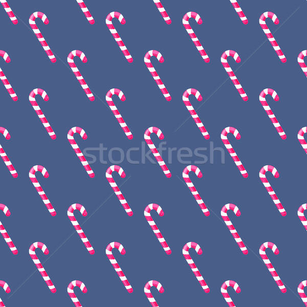 600x600 Candy Cane Xmas Seamless Pattern Vector Illustration Yopixart