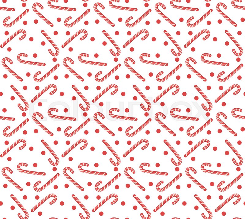 800x714 Christmas Seamless Pattern With Candy Stock Vector Colourbox