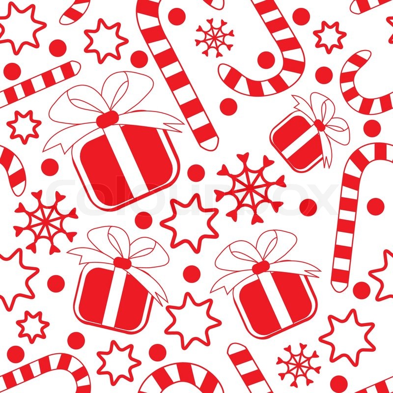 800x800 Seamless Pattern With Gifts, Candy Stock Vector Colourbox