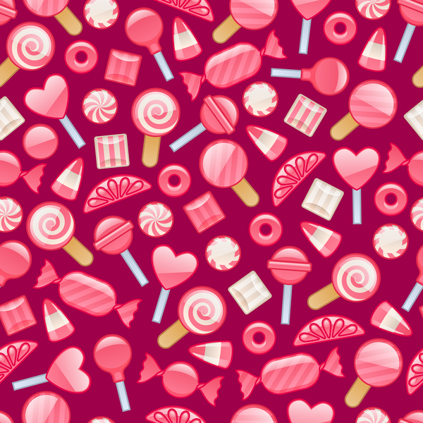 600x600 Sweet Candy Cane Vector Seamless Pattern Free Download