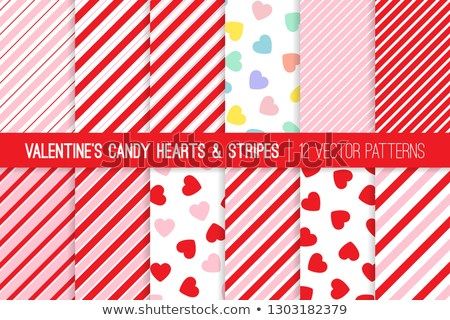 450x320 Valentine's Day Candy Hearts And Candy Cane Stripes Vector