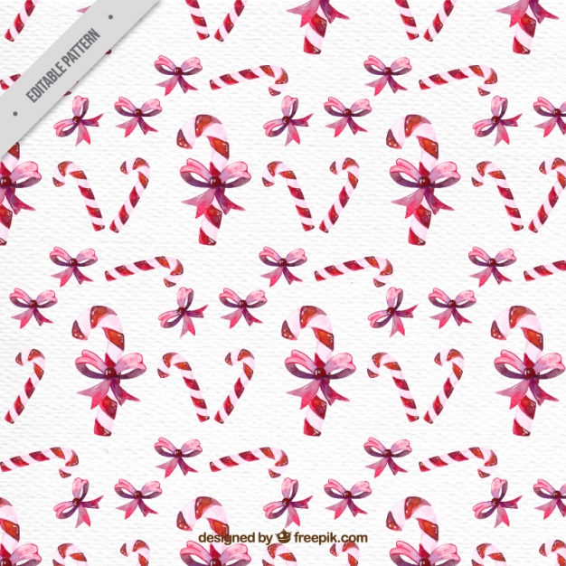 626x626 Watercolor Candy Cane Pattern Vector Free Download