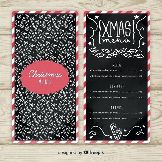 626x626 Candy Cane Pattern Menu Template Free Vector Christmas Candy Cane