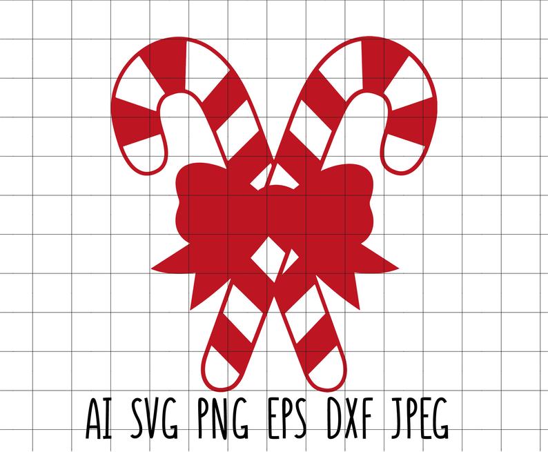 794x655 Christmas Candy Canes Vector Clip Art Cutting Vinyl Etsy