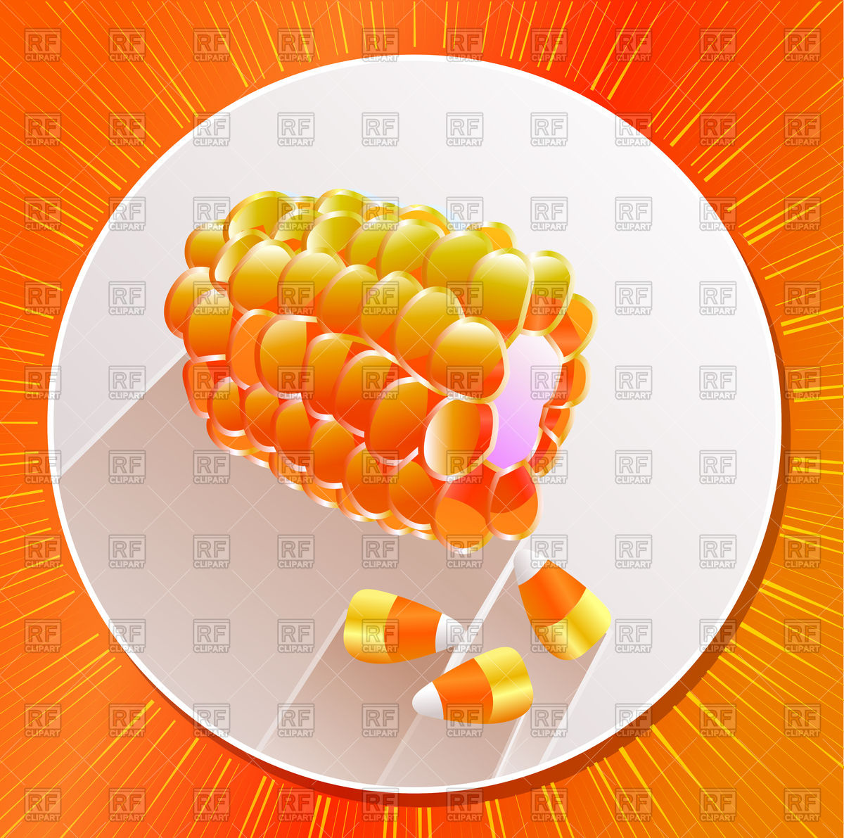 1200x1191 Candy Corn In The Form Of Corn And Corn Grains Vector Image
