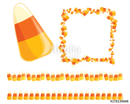 500x400 Festive Vector Candy Corn Borders And Frames For Halloween Designs