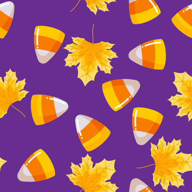 626x626 Halloween Candy Corn Seamless Pattern Vector Premium Download