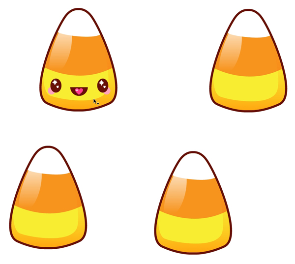 600x537 How To Make A Quick Kawaii Candy Corn Pattern For Halloween