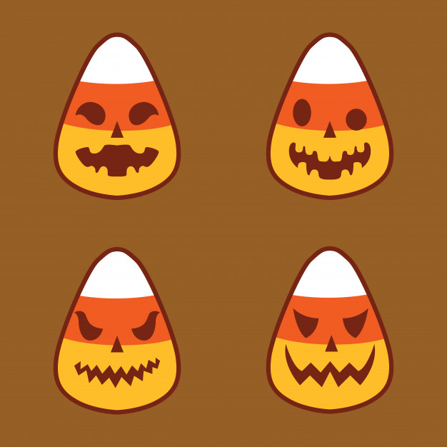 626x626 Scary Candy Corn Vector Premium Download