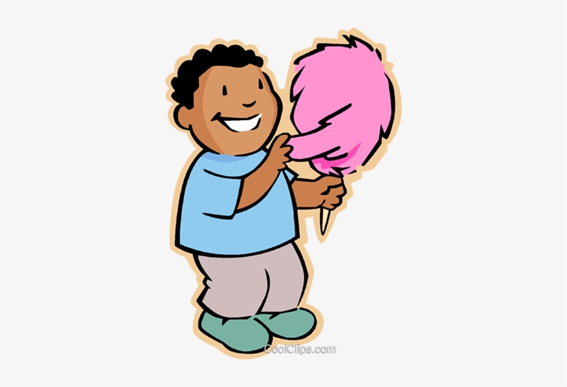 820x560 Boy With Candy Floss Royalty Free Vector Clip Art Illustration
