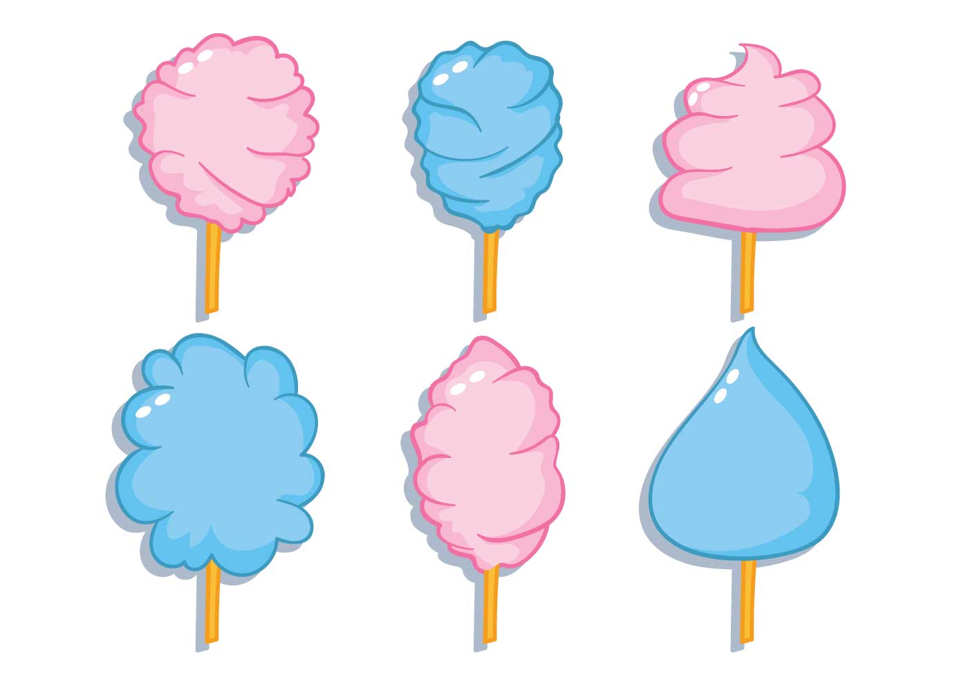 1400x980 Candy Floss Free Vector Art