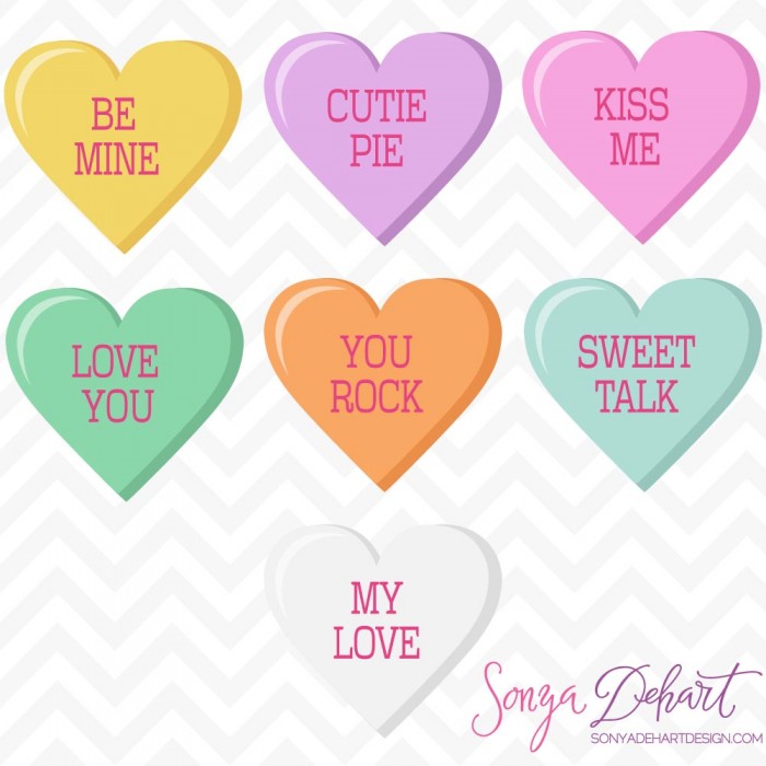 Clip Art Vector Valentine's Day Conversation Candy Hearts 700x700 Clip Art Vector Valentine's Day Conversation Candy Hearts