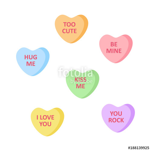 Cute Heart Shaped Candies With Love Writings Set Of Sweet Sugar 500x500 Cute Heart Shaped Candies With Love Writings Set Of Sweet Sugar