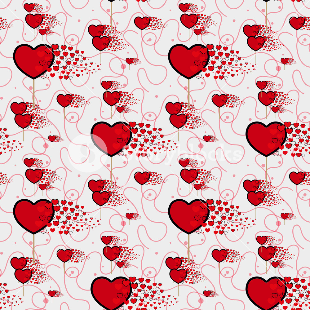 Candy Hearts And Line Pattern Vector Seamless Vector Pattern 1000x1000 Candy Hearts And Line Pattern Vector Seamless Vector Pattern