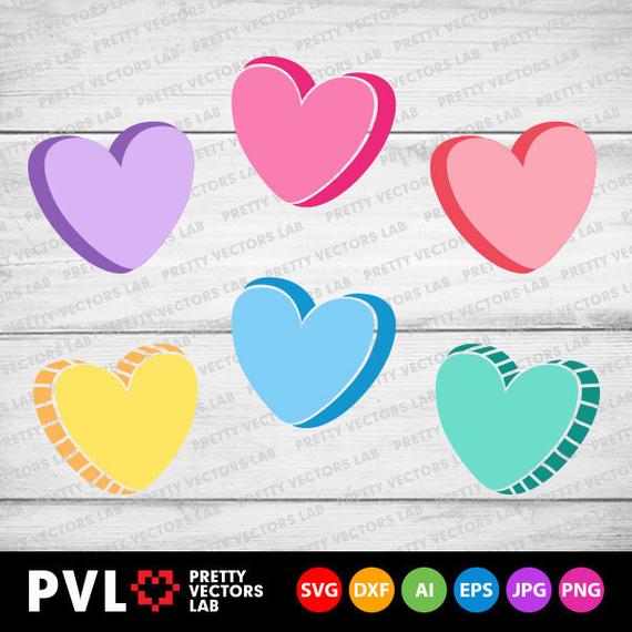 Candy Hearts Valentines Day Cute Hearts Clipart Etsy 570x570 Candy Hearts Valentines Day Cute Hearts Clipart Etsy