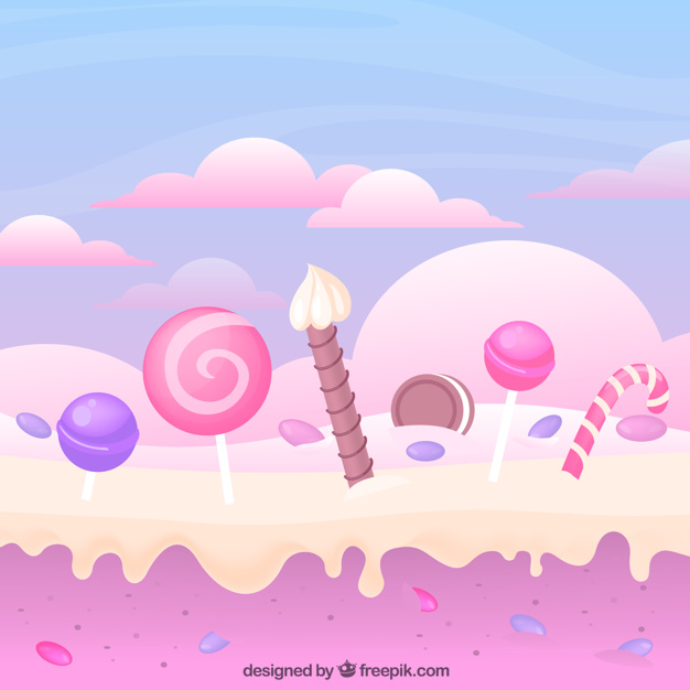 626x626 Colorful Candy Land Background Vector Free Download