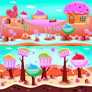 300x300 Sweet Candy Land Cartoon Game Background Hoodamathrun