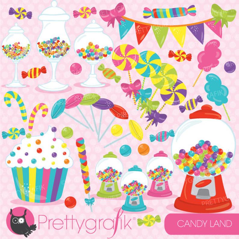 794x794 Candy Clipart Commercial Use Candy Land Vector Etsy