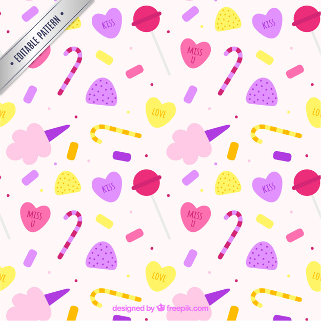 626x626 Colored Candy Pattern Vector Free Download