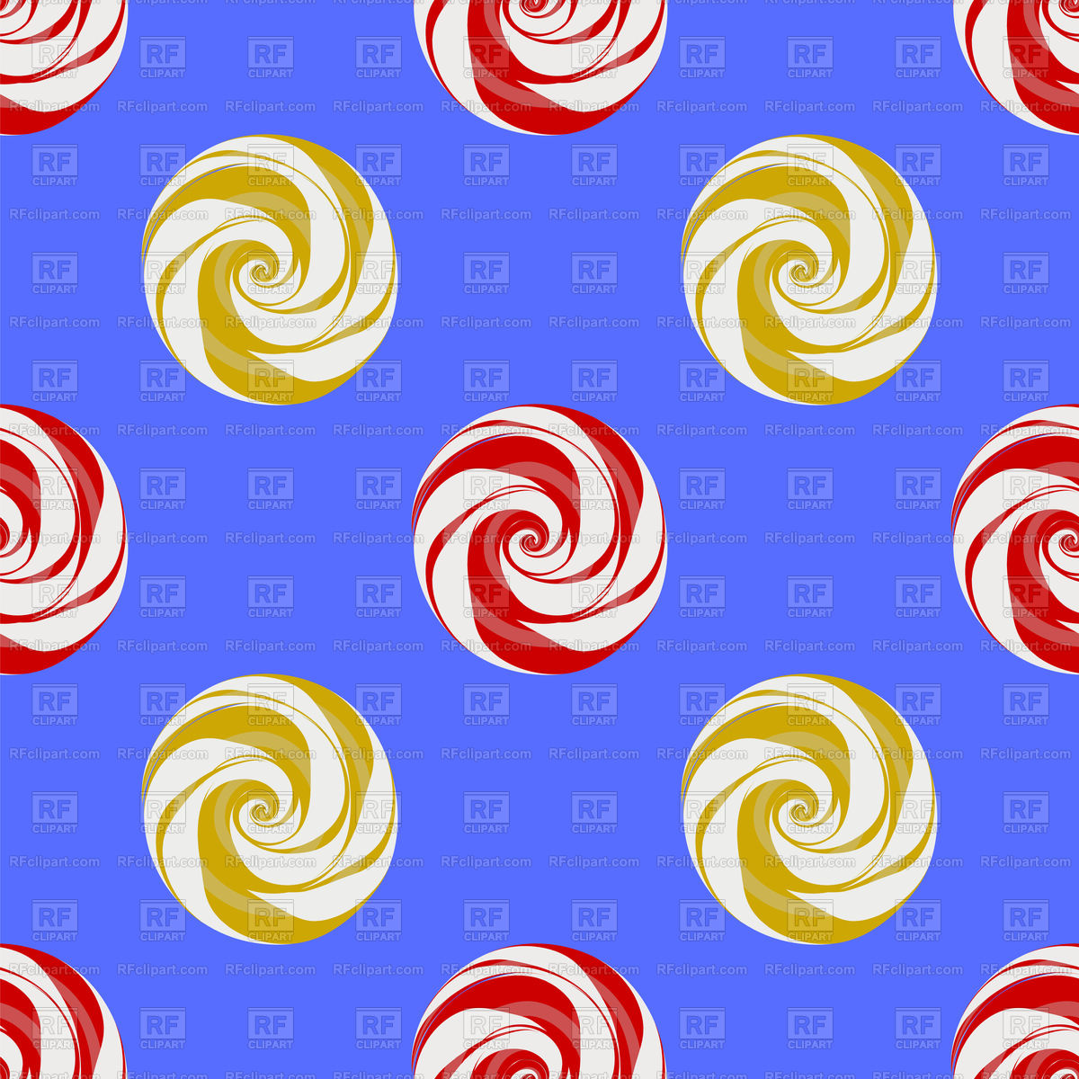 1200x1200 Colorful Sweet Candy Seamless Pattern On Blue Background Vector