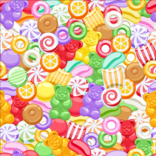 500x500 Cute Sweet Candy Seamless Pattern Vector Free Download