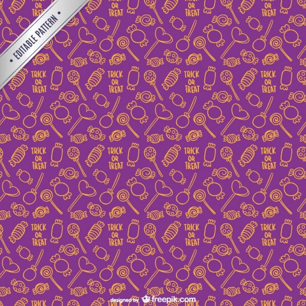 626x626 Halloween Candy Pattern Vector Free Download