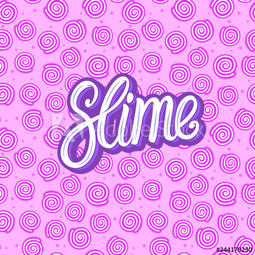 500x500 Slime Lettering Inscription Round Sweet Candy Seamless Pattern