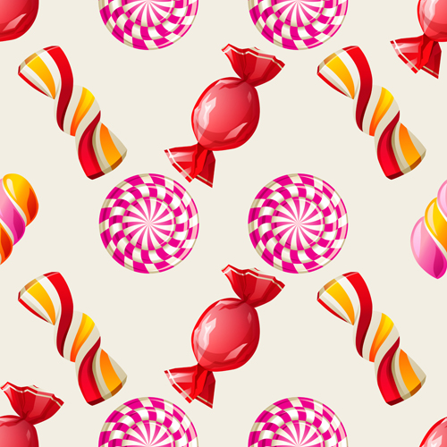 500x500 Sweet Candies Vector Seamless Pattern Free Download