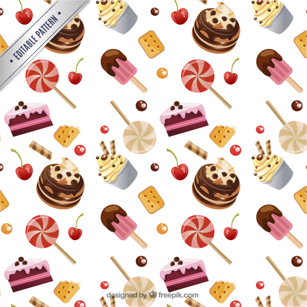 626x626 Candy Pattern Vector Free Download