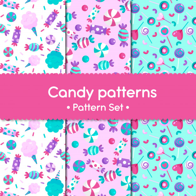 626x626 Candy Patterns Vector Premium Download