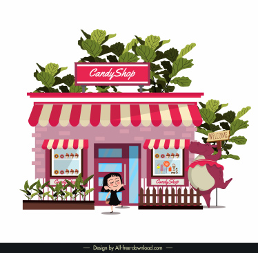 Candy Shop Free Vector Download 374x368 Candy Shop Free Vector Download