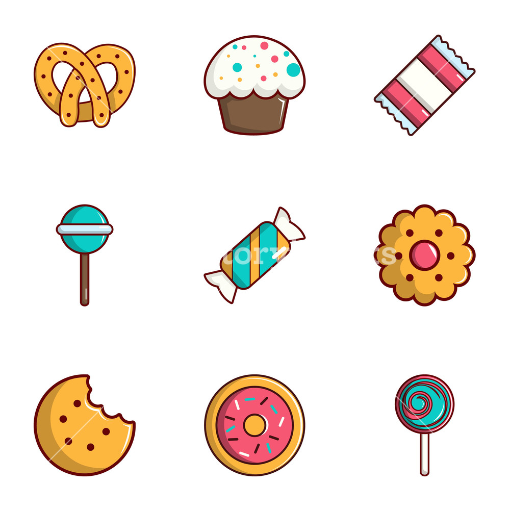 Candy Shop Icons Set Flat Set Of Candy Shop Vector Icons 1000x1000 Candy Shop Icons Set Flat Set Of Candy Shop Vector Icons