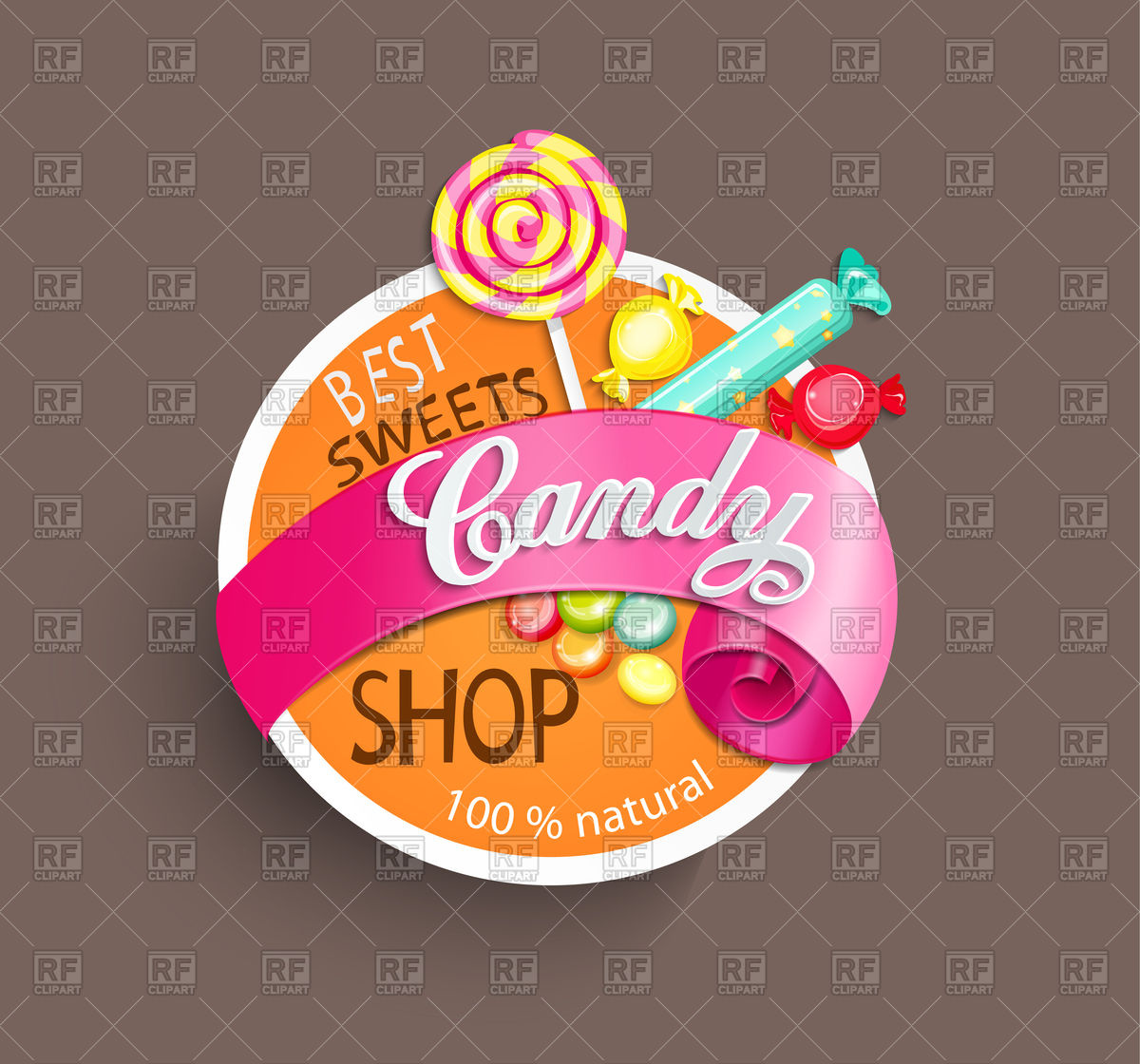 Candy Shop With Ribbon And Sweets Vector Image Of Food 1200x1120 Candy Shop With Ribbon And Sweets Vector Image Of Food
