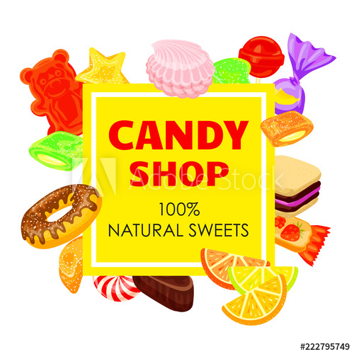 Lollipop Candy Shop Concept Background Cartoon Illustration 500x500 Lollipop Candy Shop Concept Background Cartoon Illustration