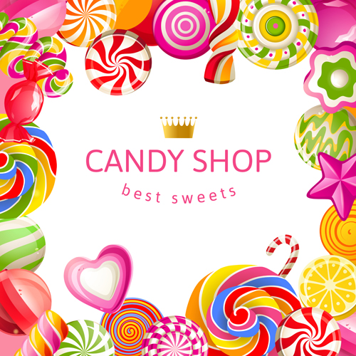 Candy Shop Background With Crown Vector Free Download 500x500 Candy Shop Background With Crown Vector Free Download