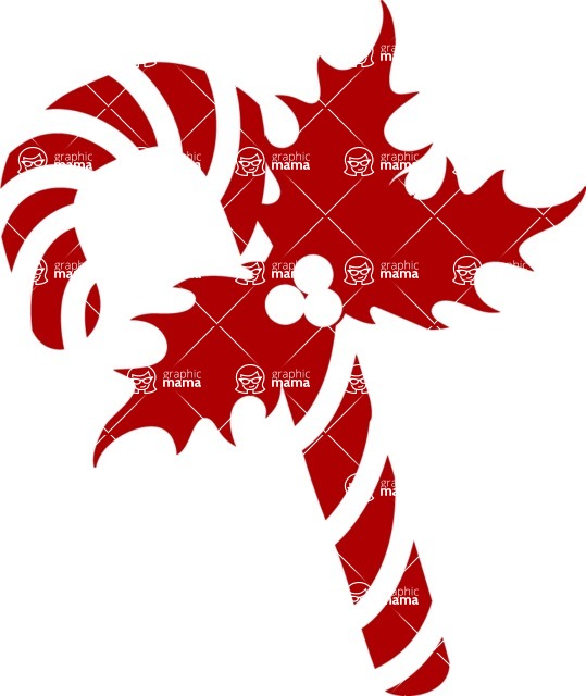 539x640 Christmas Candy Cane Silhouette Vector Graphicmama