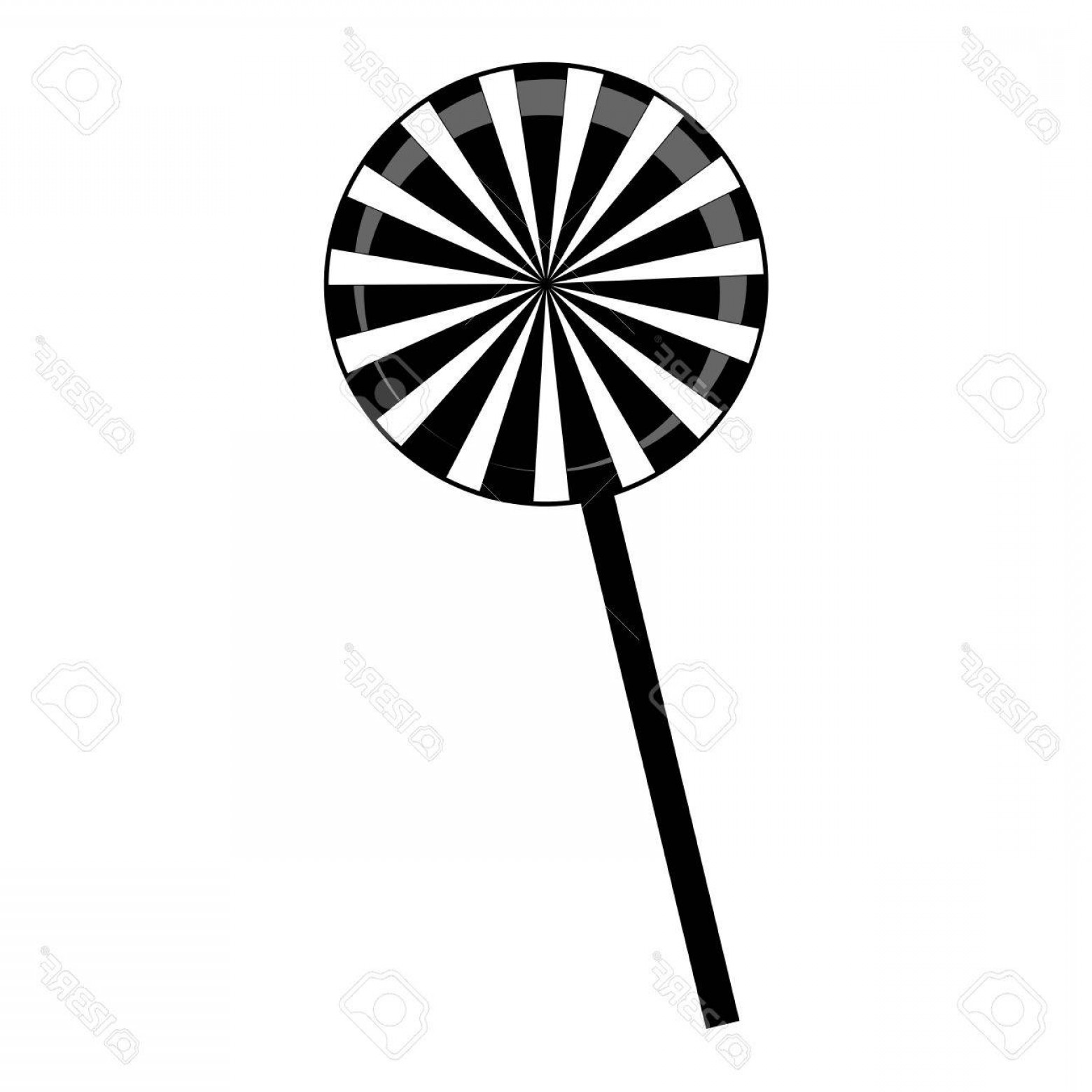 1560x1560 Photostock Vector Christmas Striped Lollipop Silhouette Spiral
