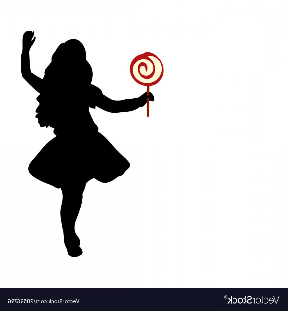 1200x1296 Silhouette Girl Hold Sweet Candy Vector Createmepink