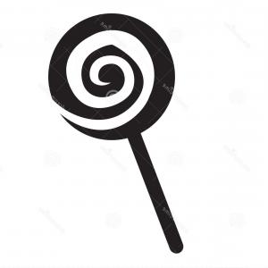 300x300 Stock Illustration Isolated Candy Silhouette Vector Illustration