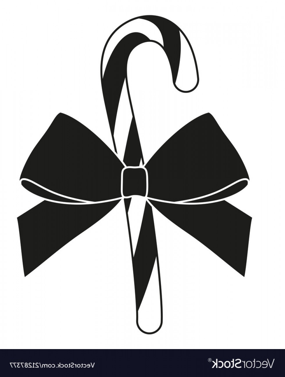 981x1296 Black And White Candy Cane Gift Silhouette Vector Soidergi