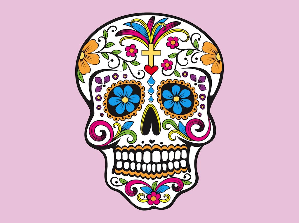 1024x765 Mexican Skull Vector Art Graphics