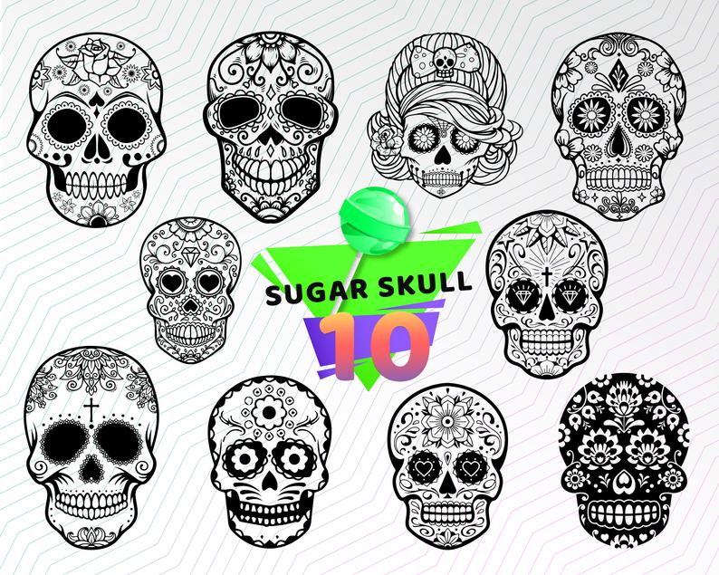 Candy Skull Vector at Vectorified.com | Collection of Candy Skull ...