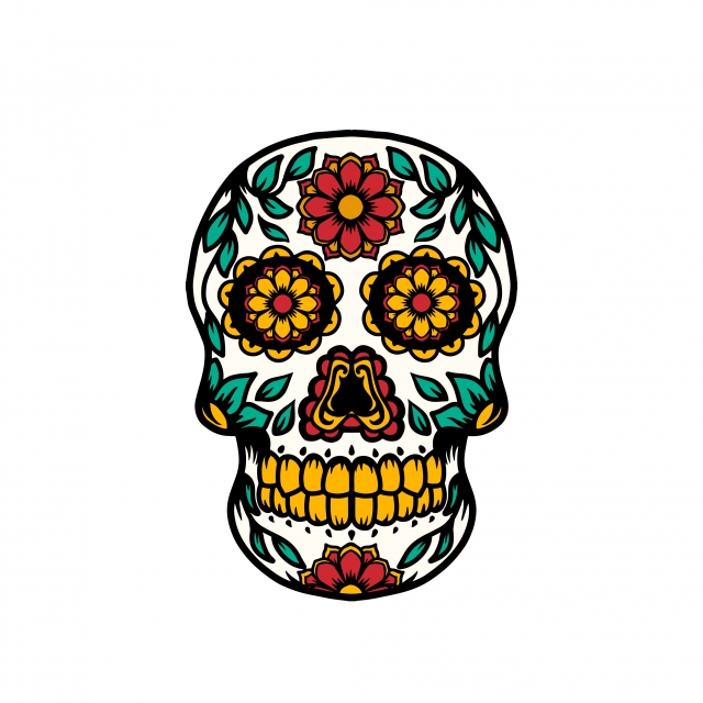640x640 Sugar Skull, Dead, Holiday, Death Png And Vector With Transparent