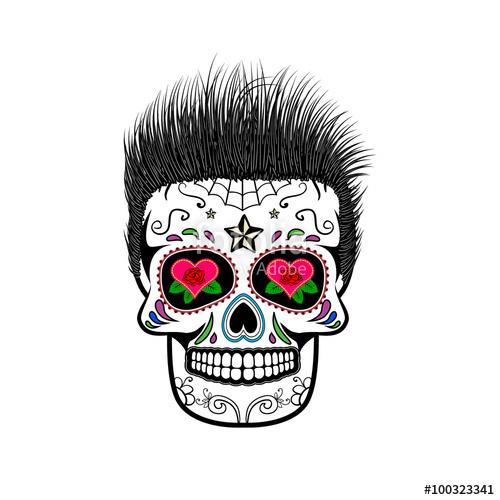 500x500 Sugar Skull Vector Illustration Stock Image And Royalty Free