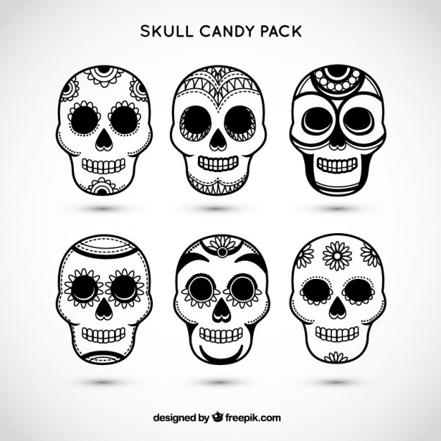 626x626 Sugar Skulls Pack Vector Premium Download